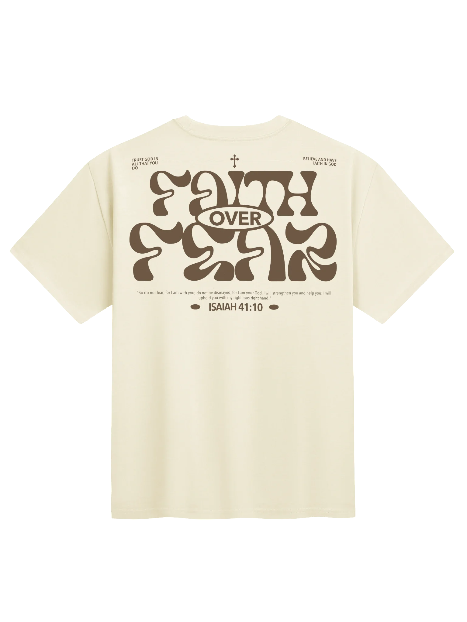 'Faith Over Fear' Heavy Tee — back view