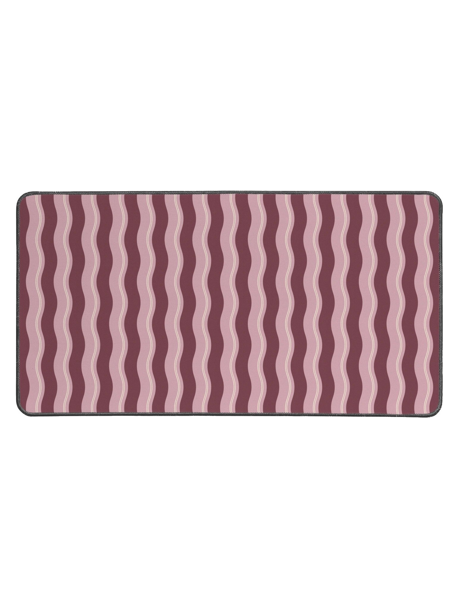Rose Ribbon Desk Mat — Pink & Burgundy Stripes product image (1)