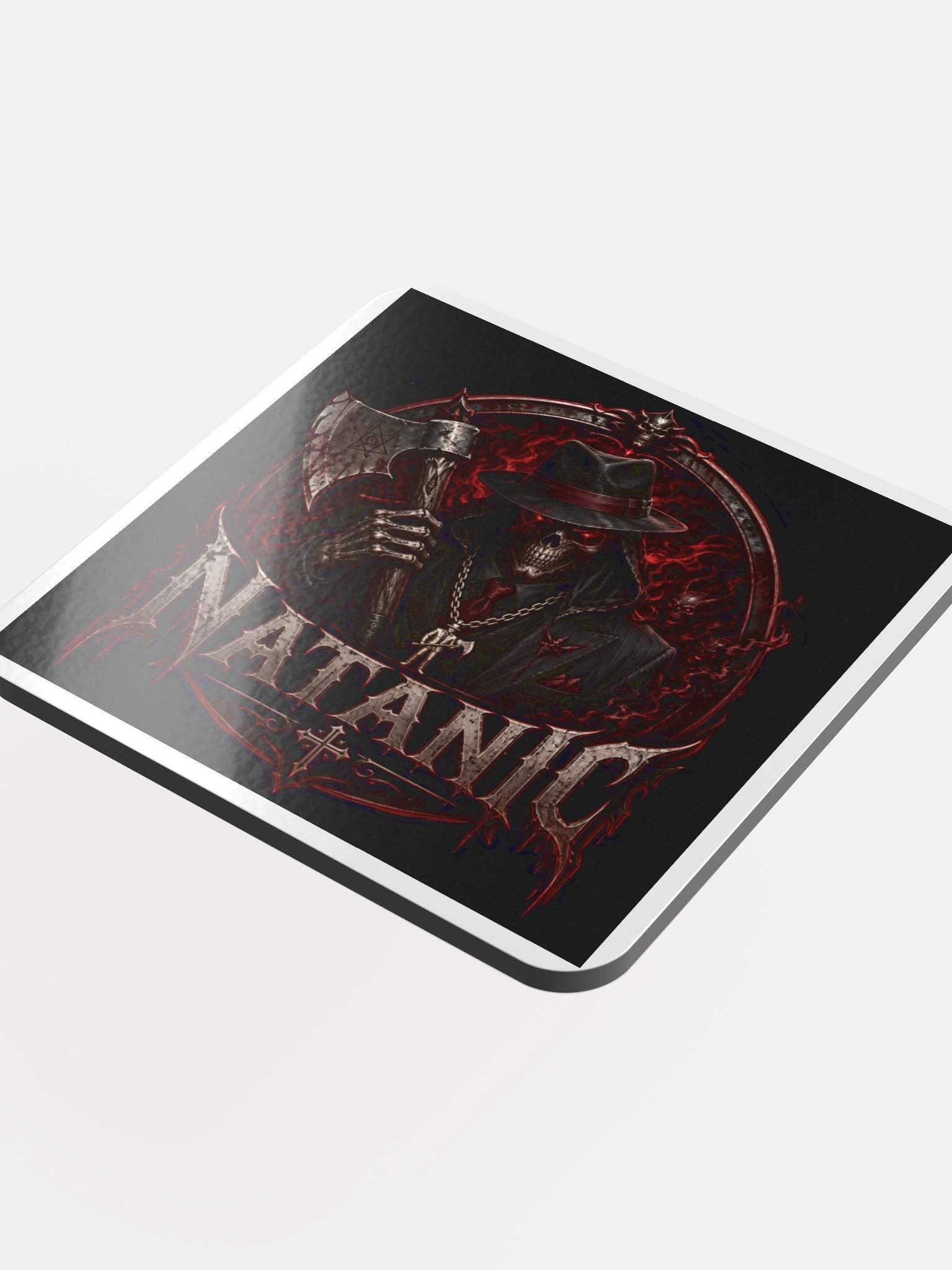 NATANIC: Grim Fedora Glossed Coaster product image (4)