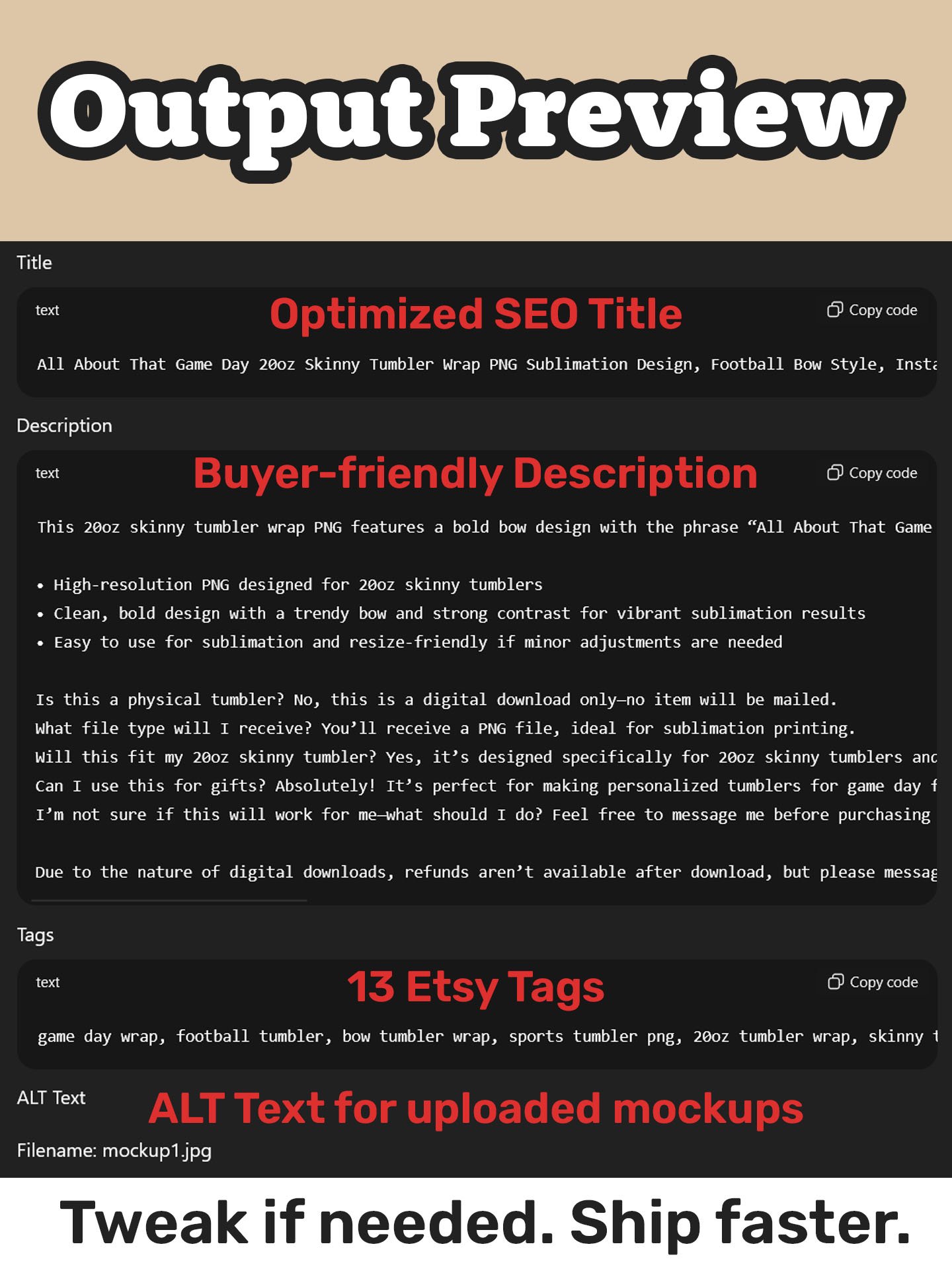 Sip & Sell Listings — Etsy Listing Generator (Custom GPT) product image (3)