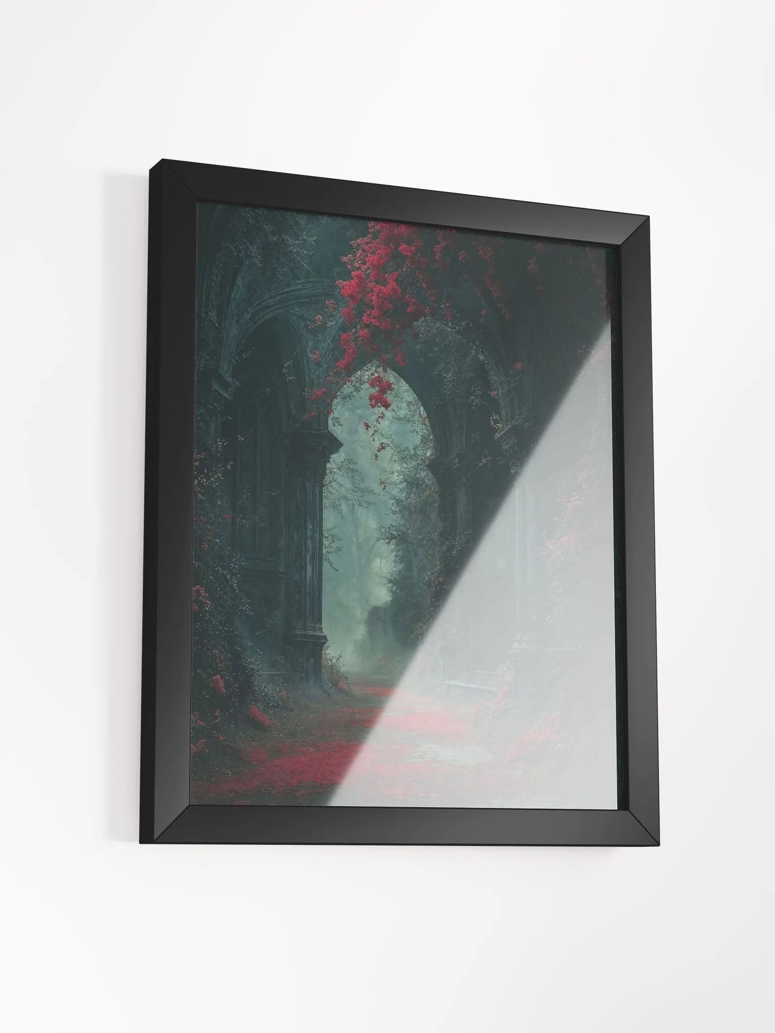 Gothic Archway Red Foliage Framed Print product image (16)