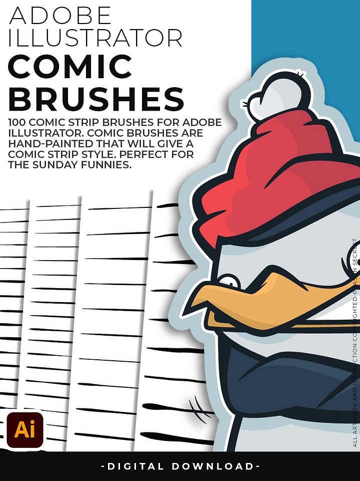 Comic Strip Brush Library for Adobe Illustrator product image (2)
