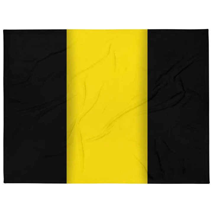 Black Yellow Black Flag Colored Throw Blanket product image (1)