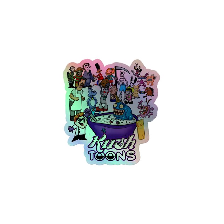 Kush Toons Holographic Sticker product image (1)