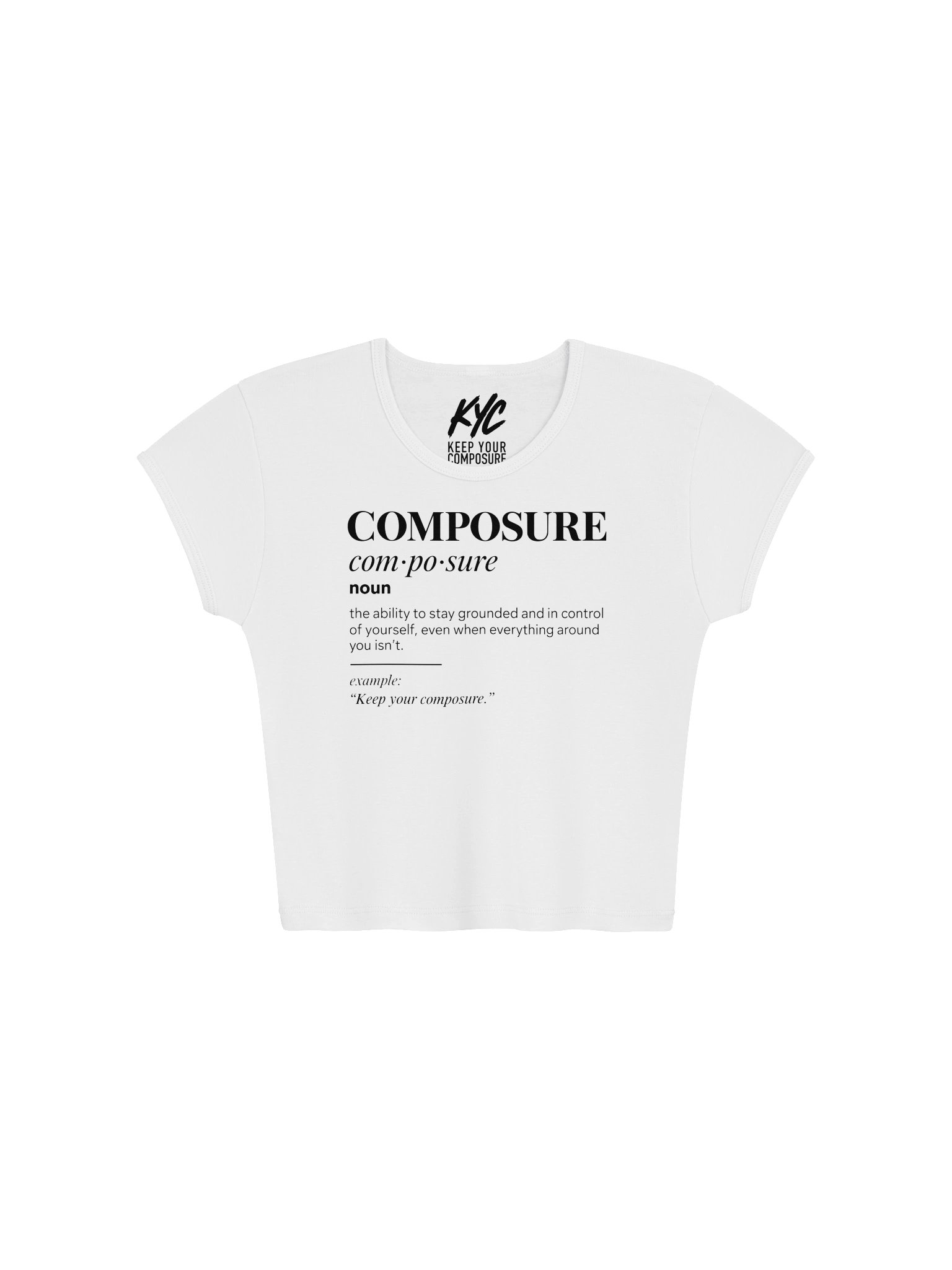 KYC “Composure” Women’s Tee — White product image (1)