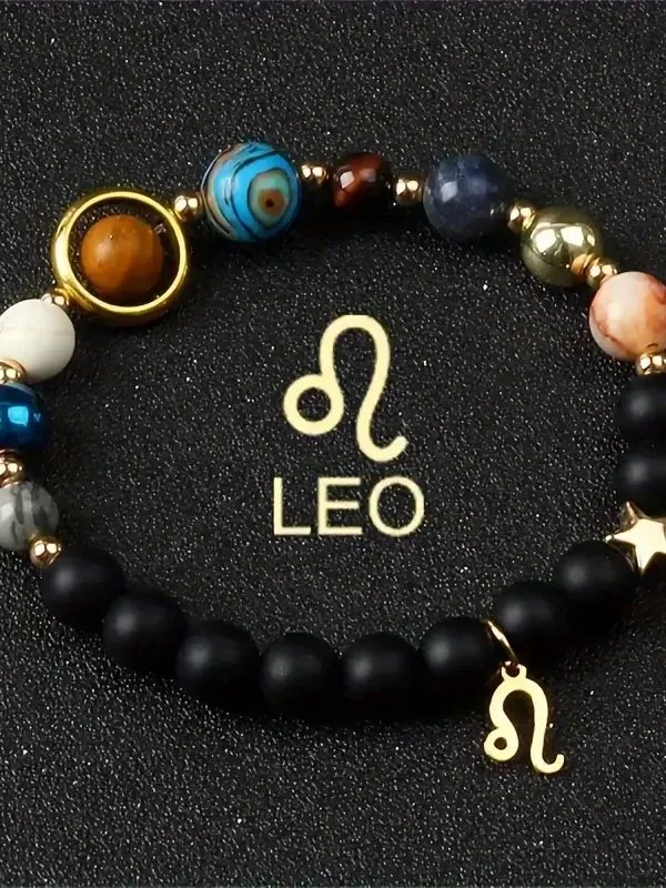 Leo Universe Galaxy Eight Planets 12 Constellations Bracelet Women product image (1)