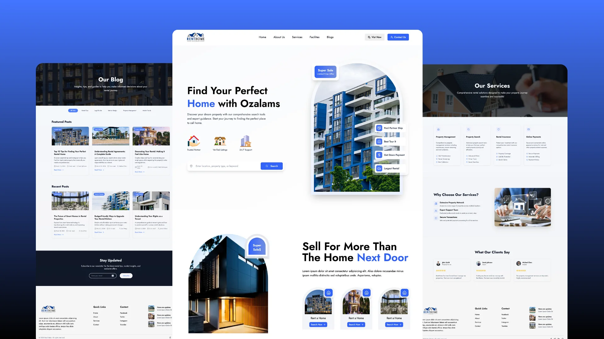 Modern Real Estate Website with React, Next.js, Tailwindcss, Shadcn & Aos Animation product image (2)