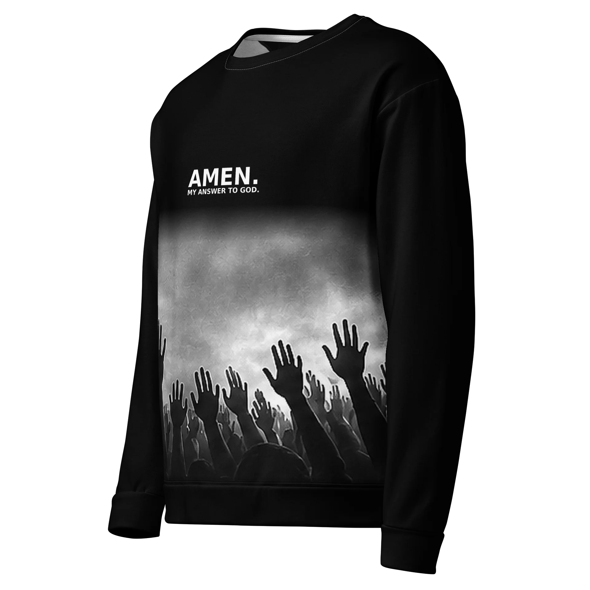 AMEN. My Answer To God | Premium Christian Sweatshirt | Minimal Worship Streetwear product image (3)