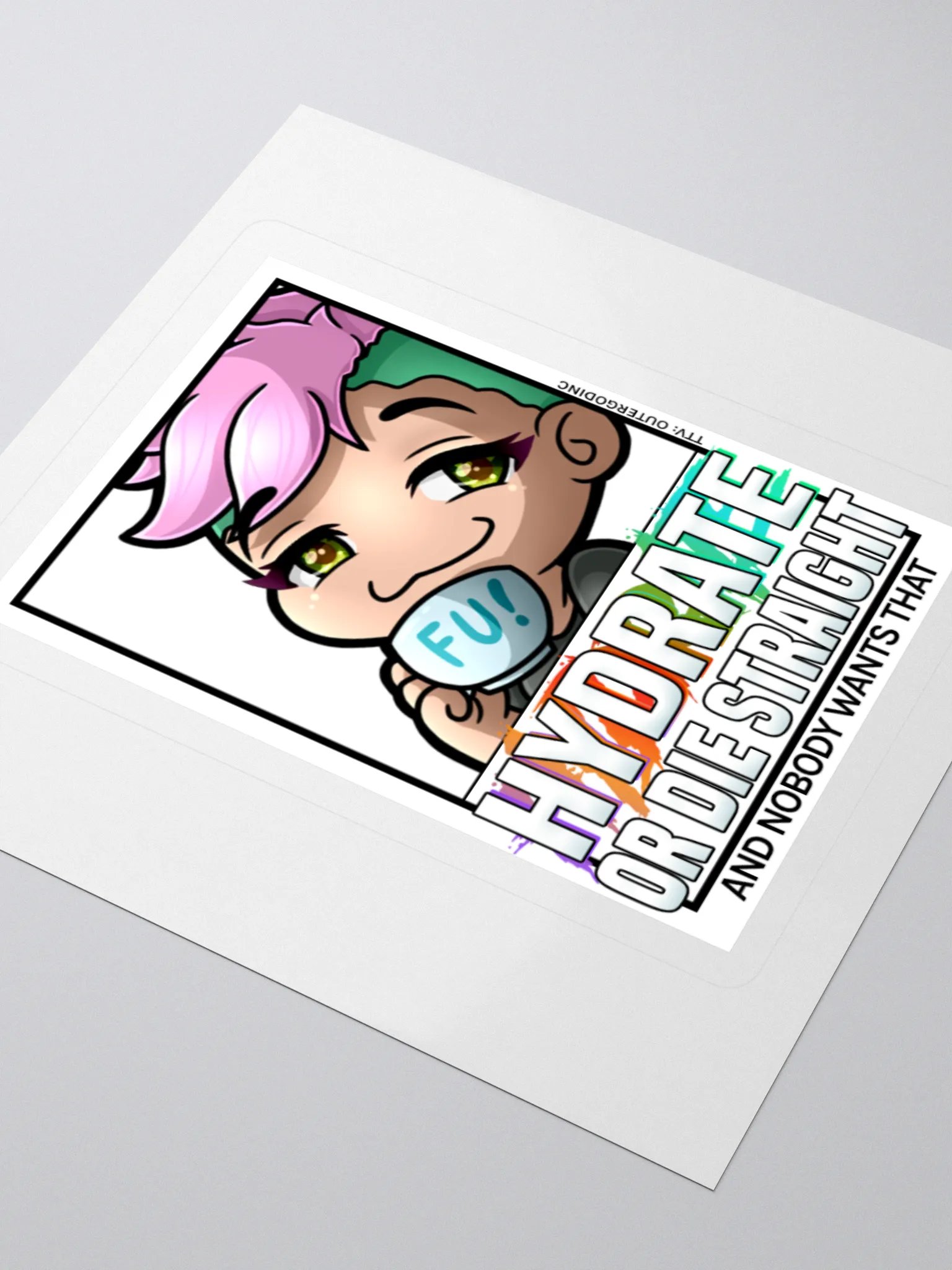 Sticker: Hydrate or Die Straight product image (4)