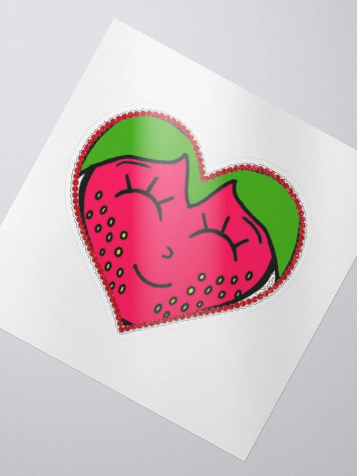 heart strawberry sticker product image (2)