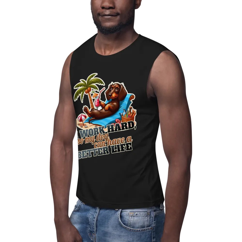 Work Hard – Dachshund Muscle Tank product image (8)
