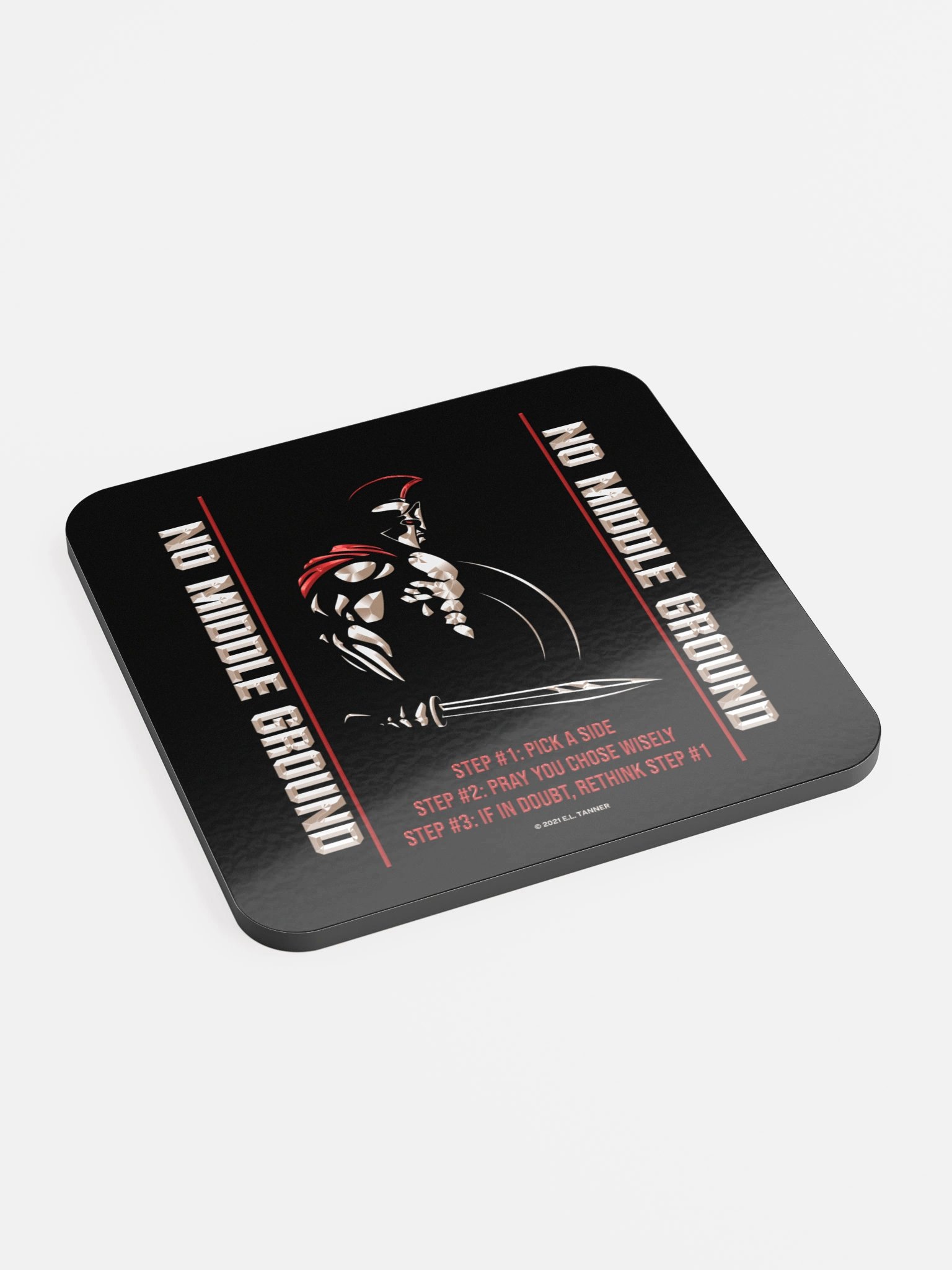 No Middle Ground Pick a Side, Blk Coaster product image (2)