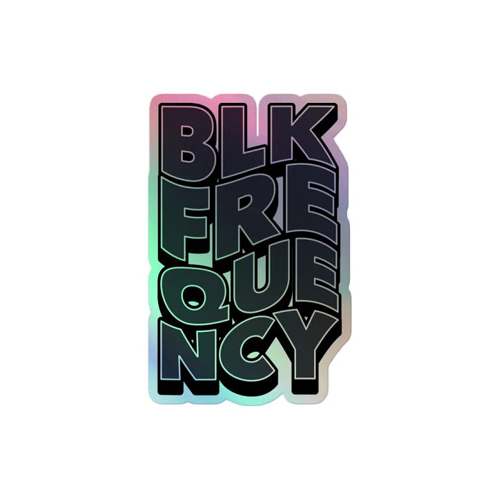 BLK Frequency Holographic Sticker (Black) product image (2)