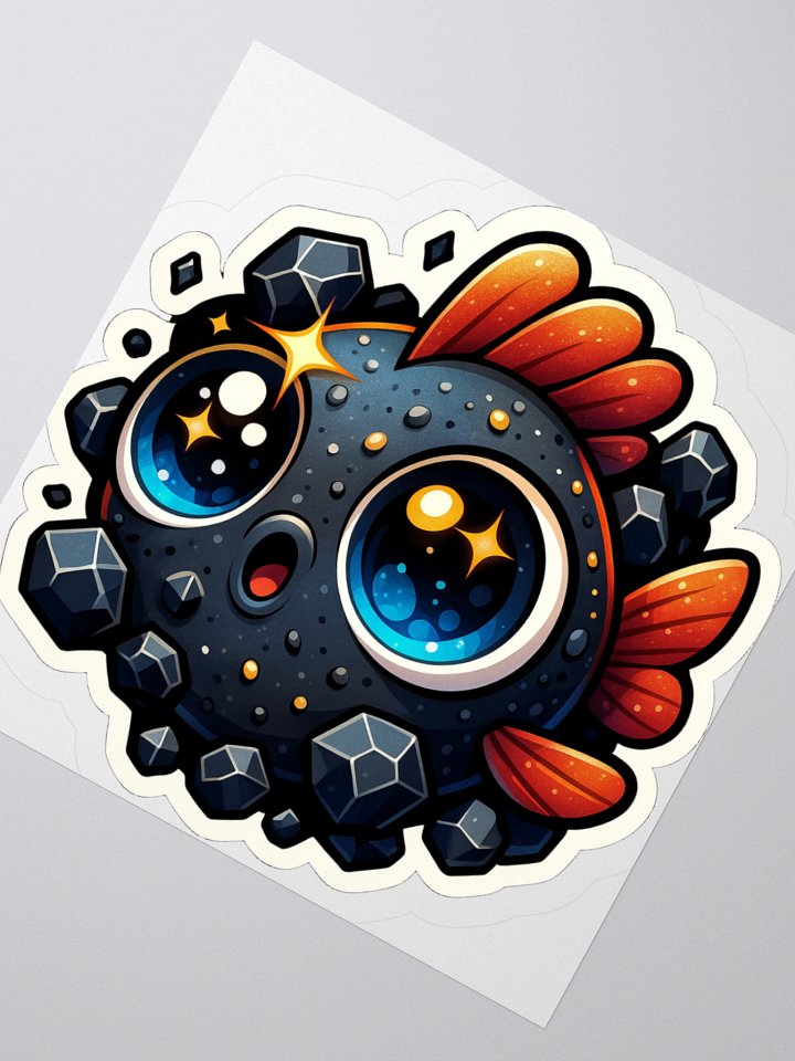 Obsidian Fish Kiss Cut Sticker product image (3)
