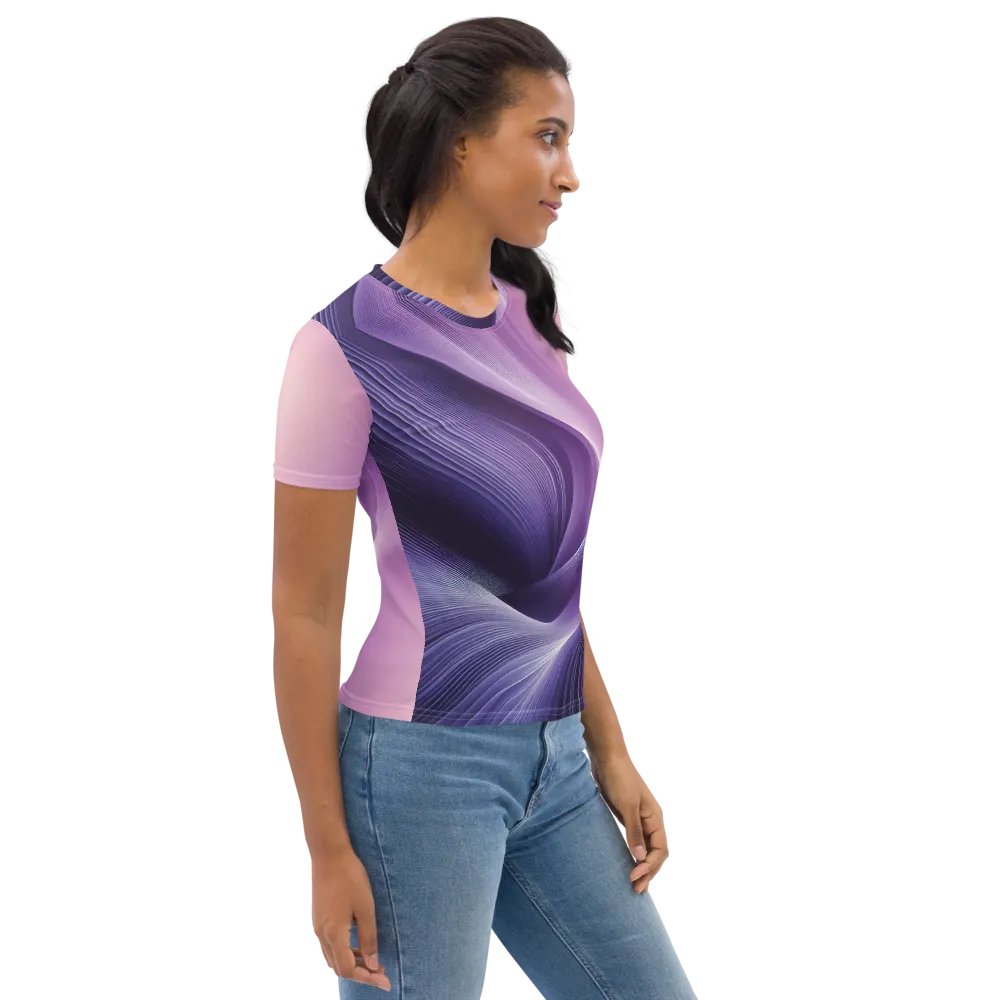 Women's Full-Print-8 Violet Glitch Tee product image (4)