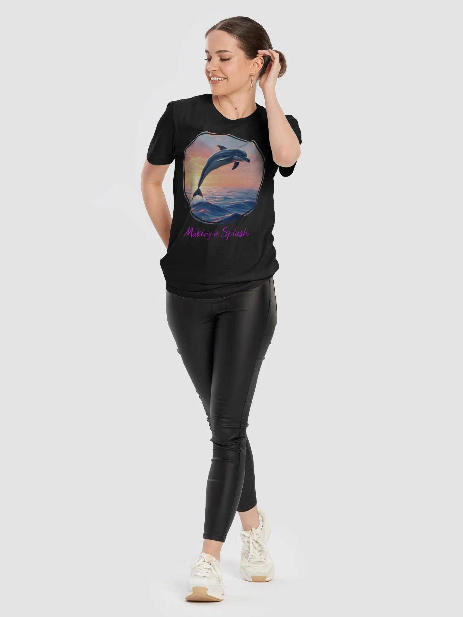 "Making a Splash" Dolphin t-shirt product image (10)