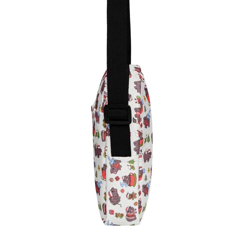 MOODENG'S WHITE CHRISTMAS UTILITY CROSSBODY BAG! product image (7)