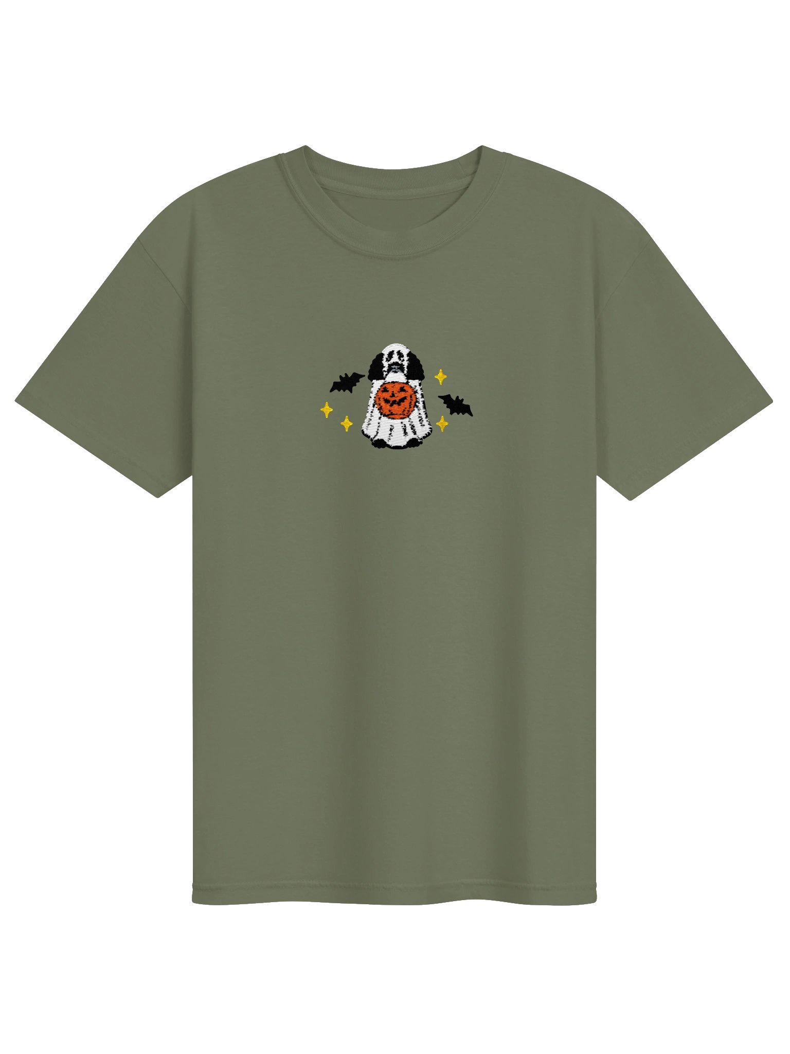 Halloween Miniature Poodle(Black) Embroidered T-Shirt product image (9)