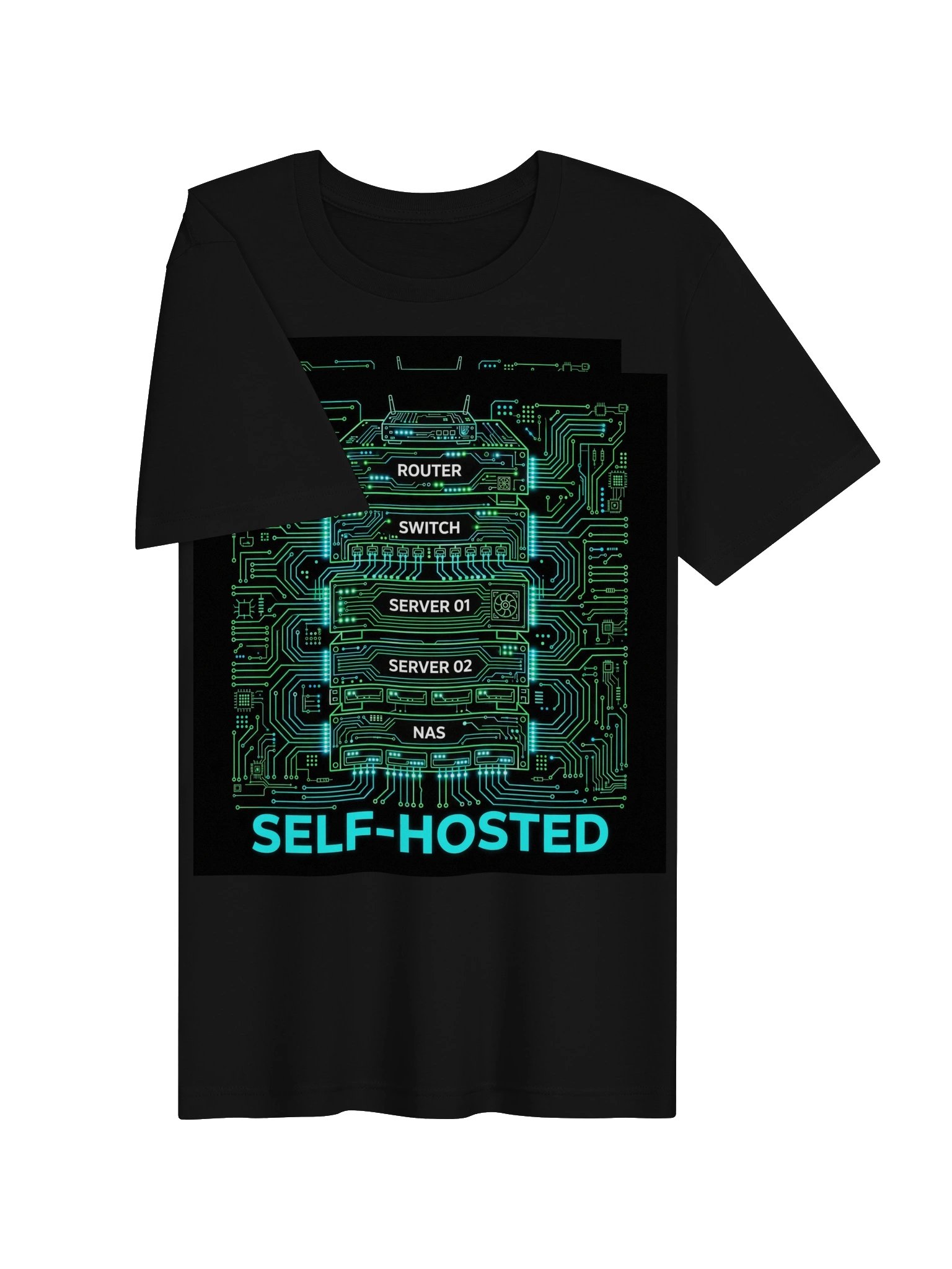 Self-Hosted Server Rack Tee product image (3)