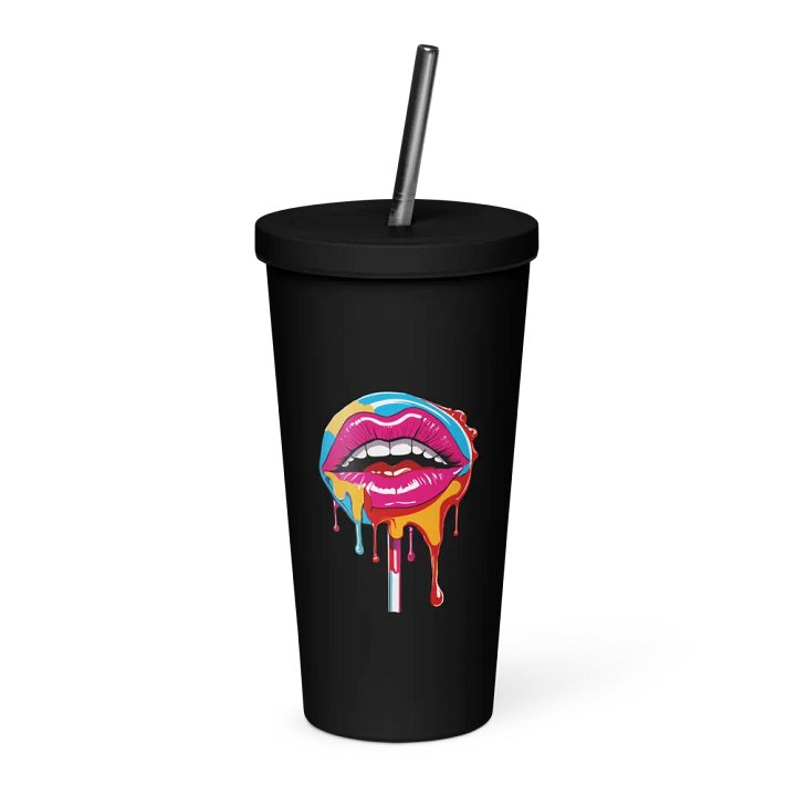 MOLLIPOP INSULATED TUMBLER WITH STRAW product image (1)