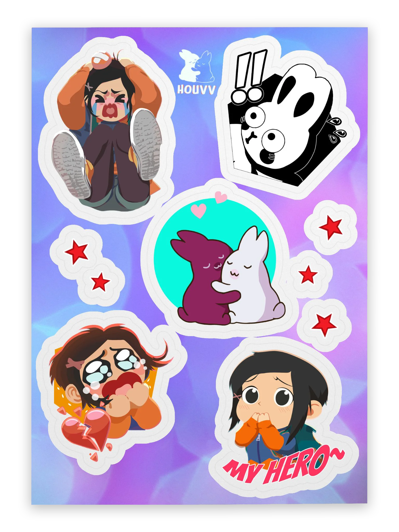 Ling & Bunny sticker sheet product image (1)