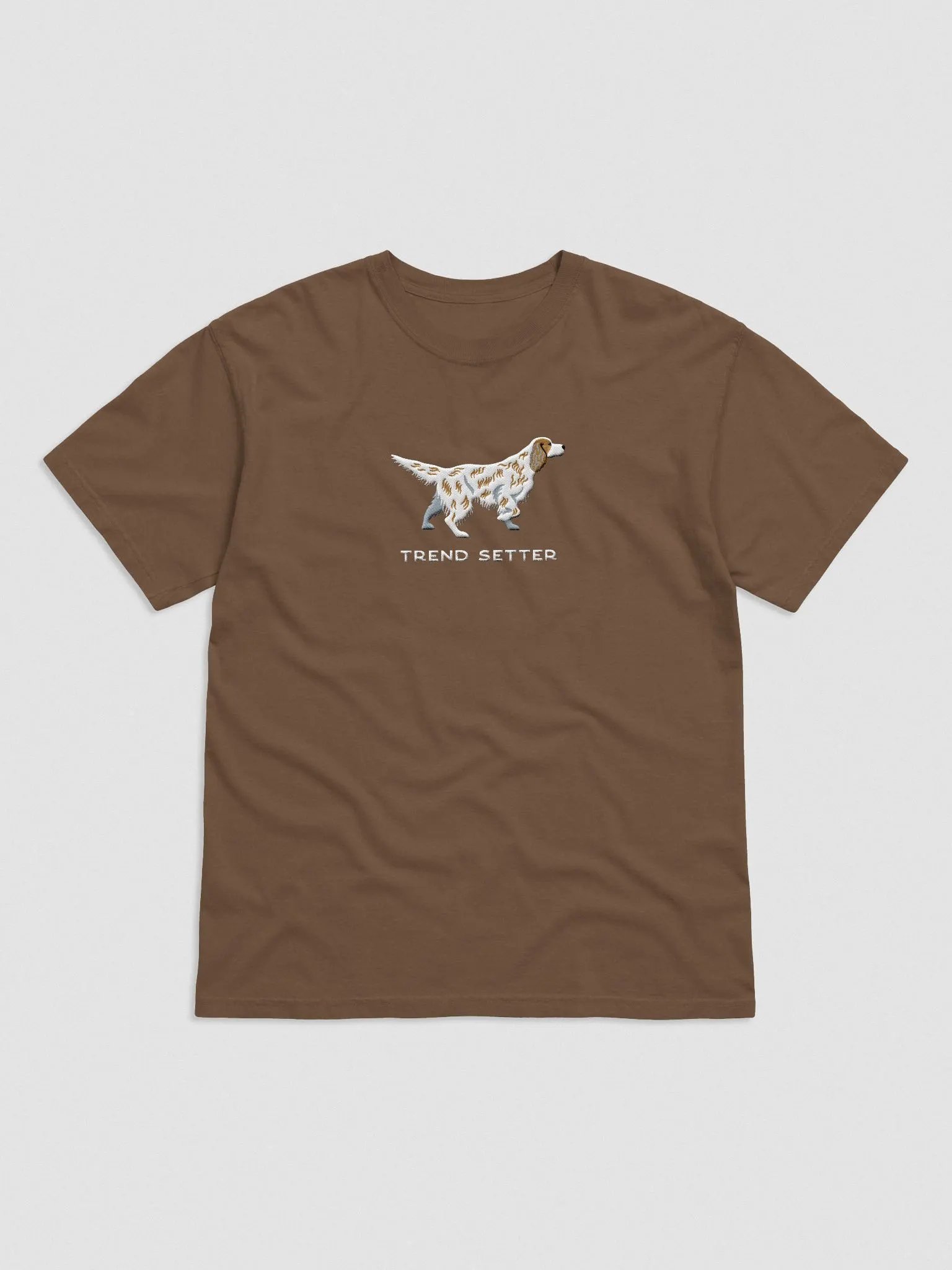 Trend Setter T-Shirt(Embroidered) of an English Setter(Brown) product image (4)