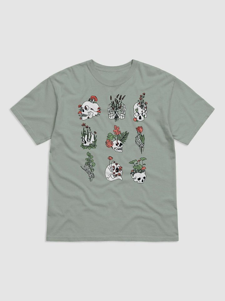 A Grid of Skulls and Skeletons Plant Lover Shirt | Goblin Core, Fairy Core, and Botanicals T-Shirts product image (2)
