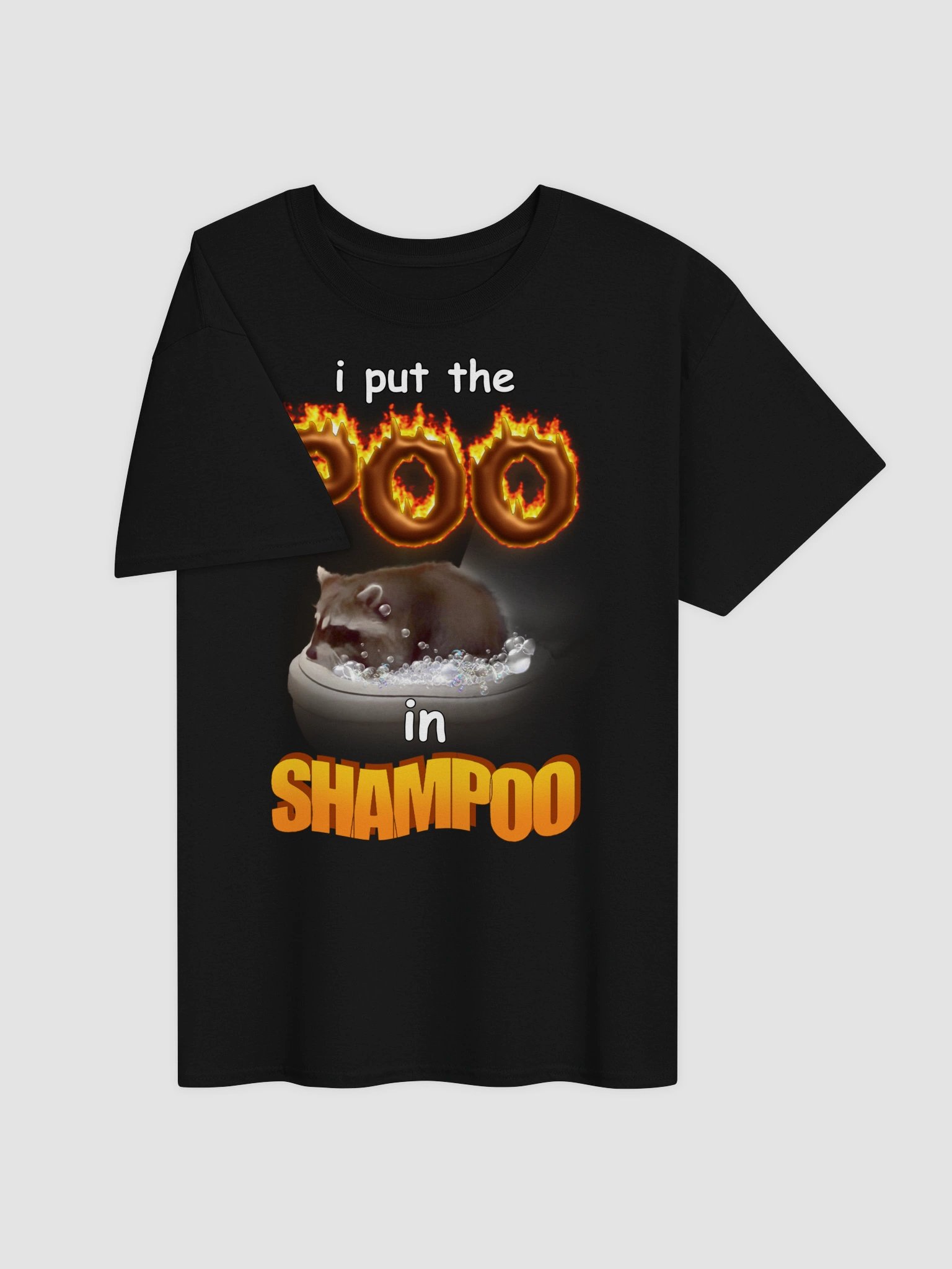 I put the poo in shampoo raccoon T-shirt product image (3)
