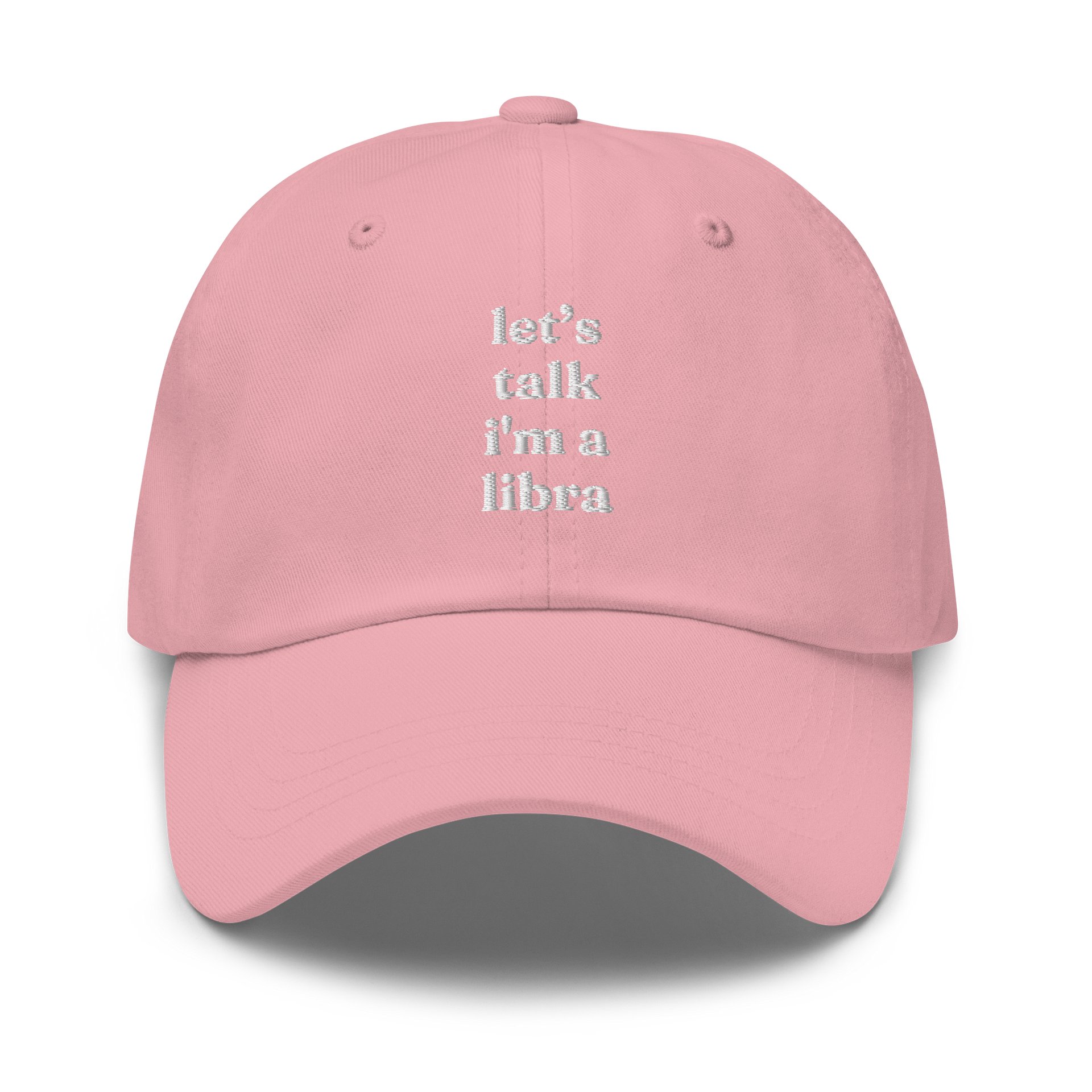let’s talk libra embroidered cap product image (1)