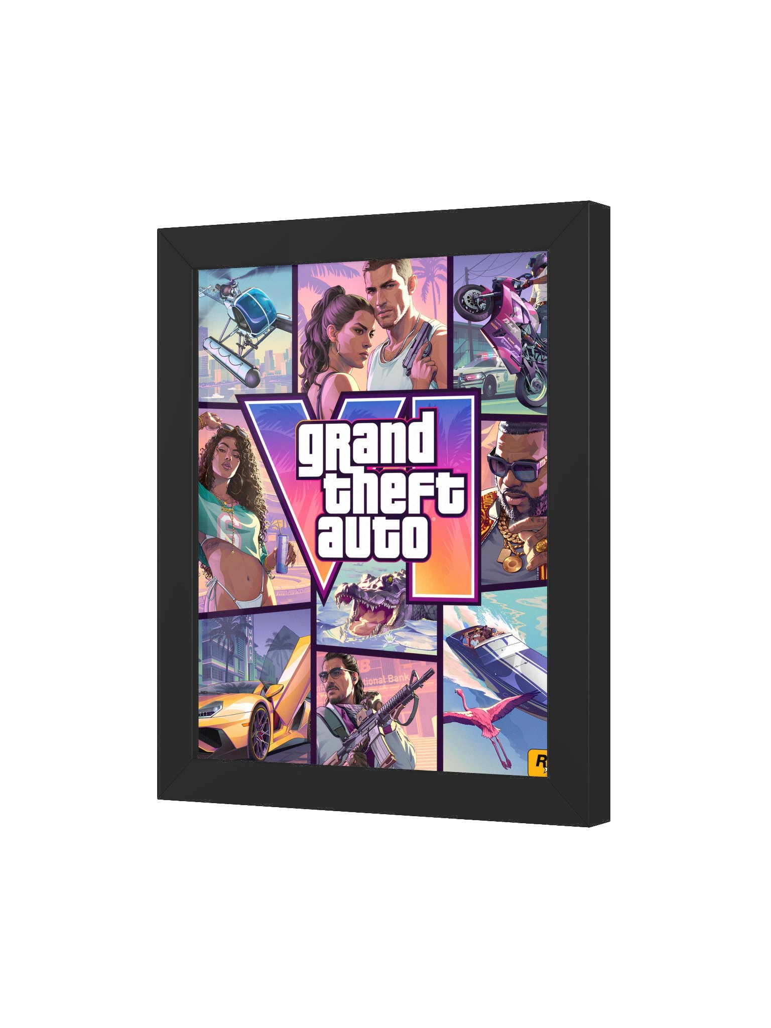 GTA VI Cover Art Framed Poster | GTA 6 Poster - Fan Design product image (3)