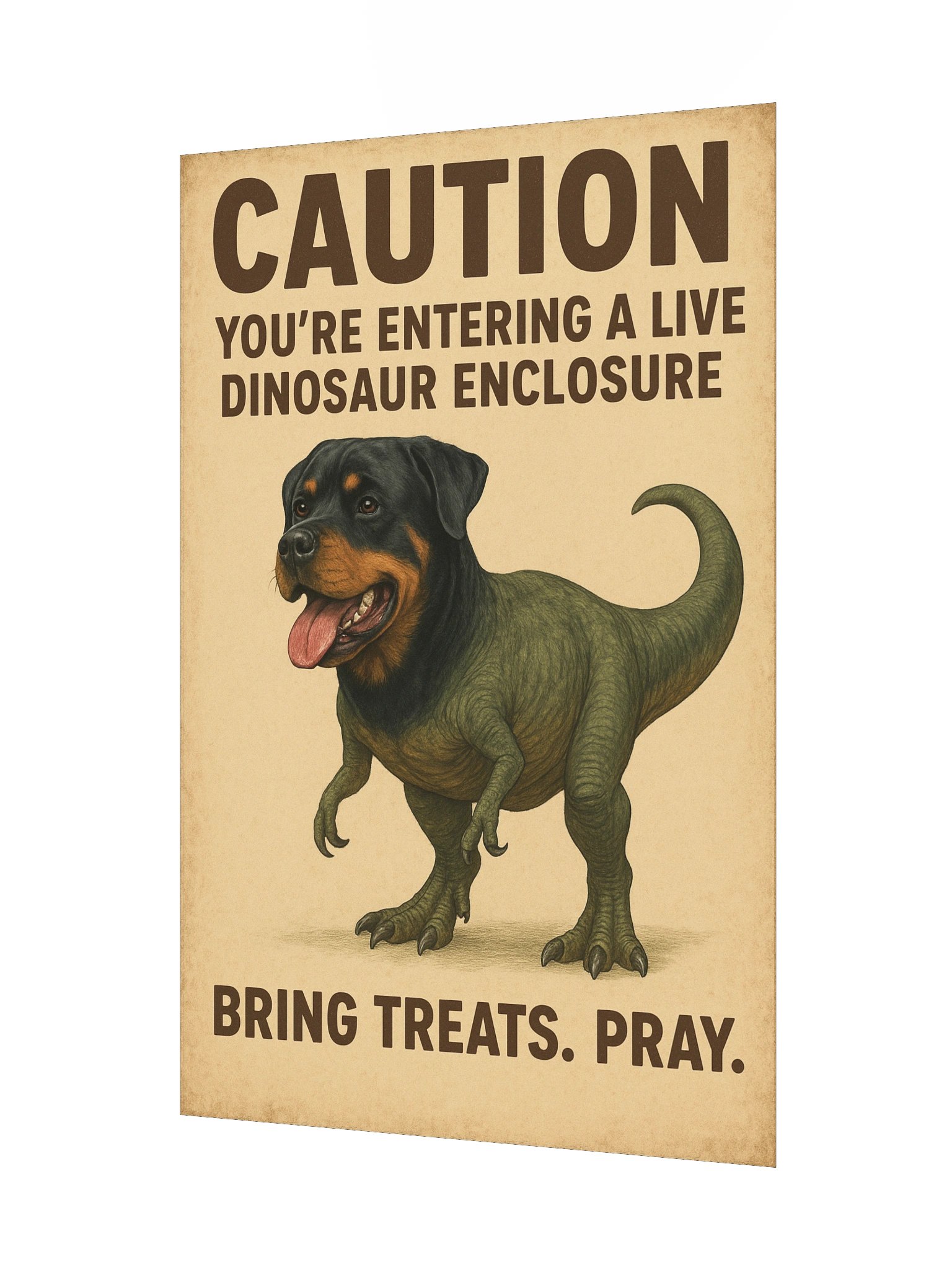 Caution Rottosaurus Enclosure Poster product image (7)