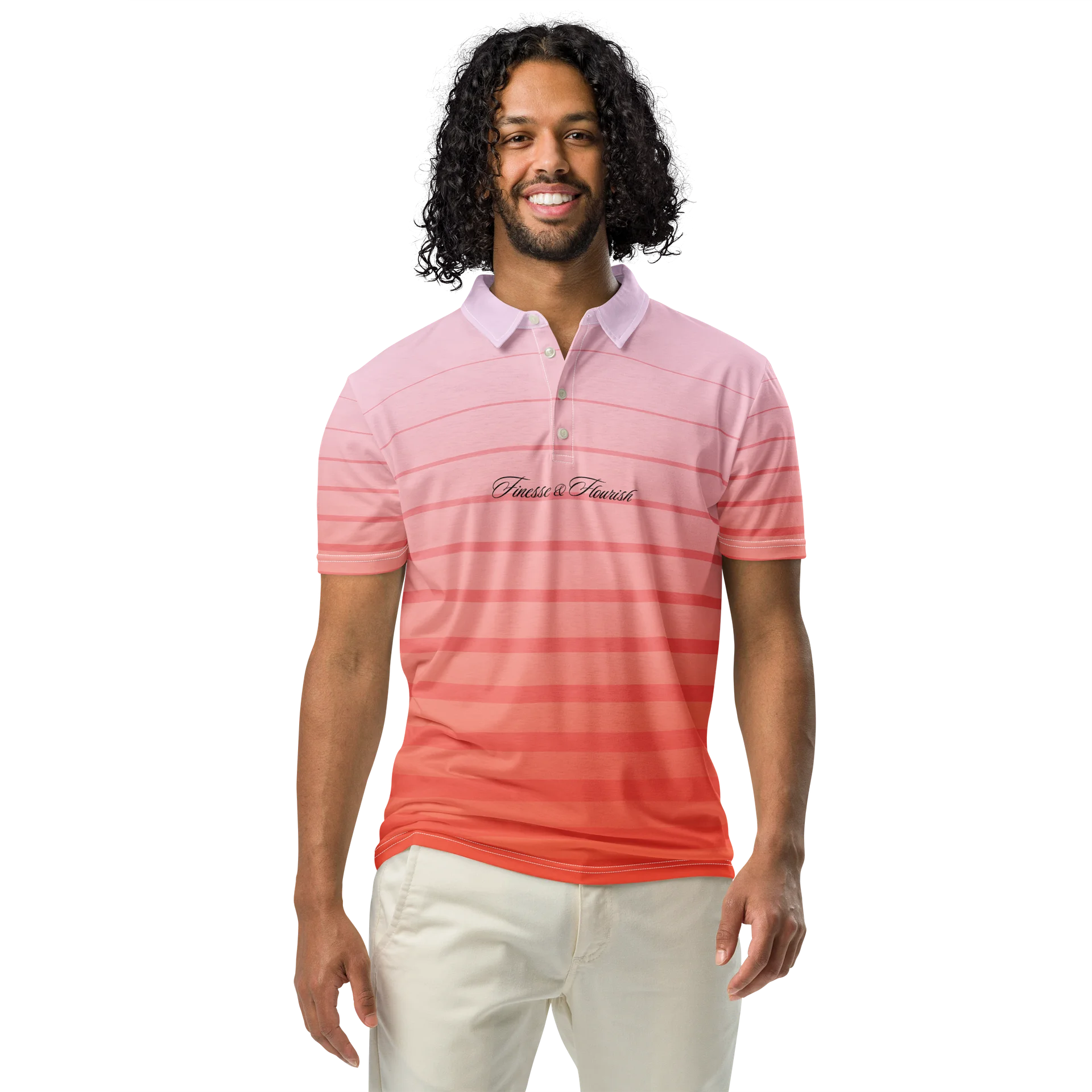 F&F Script Strawberry Lemonade Slim Fit Polo Shirt product image (3)