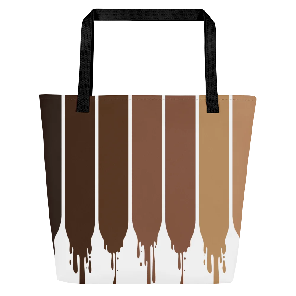 Melanin Stripes Everyday Tote Bag for Black Women product image (3)
