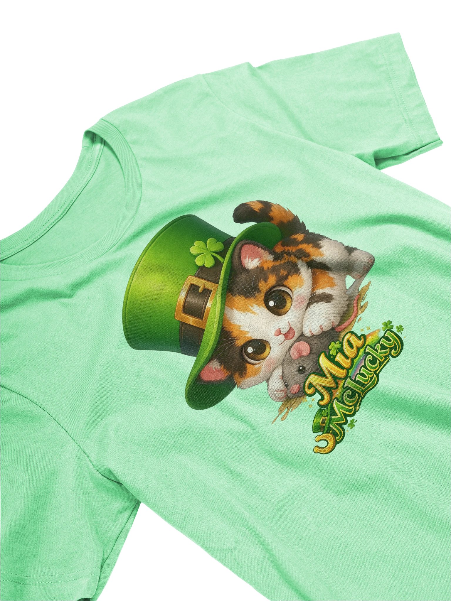 Mia McLucky Calico Kitty T-Shirt product image (86)