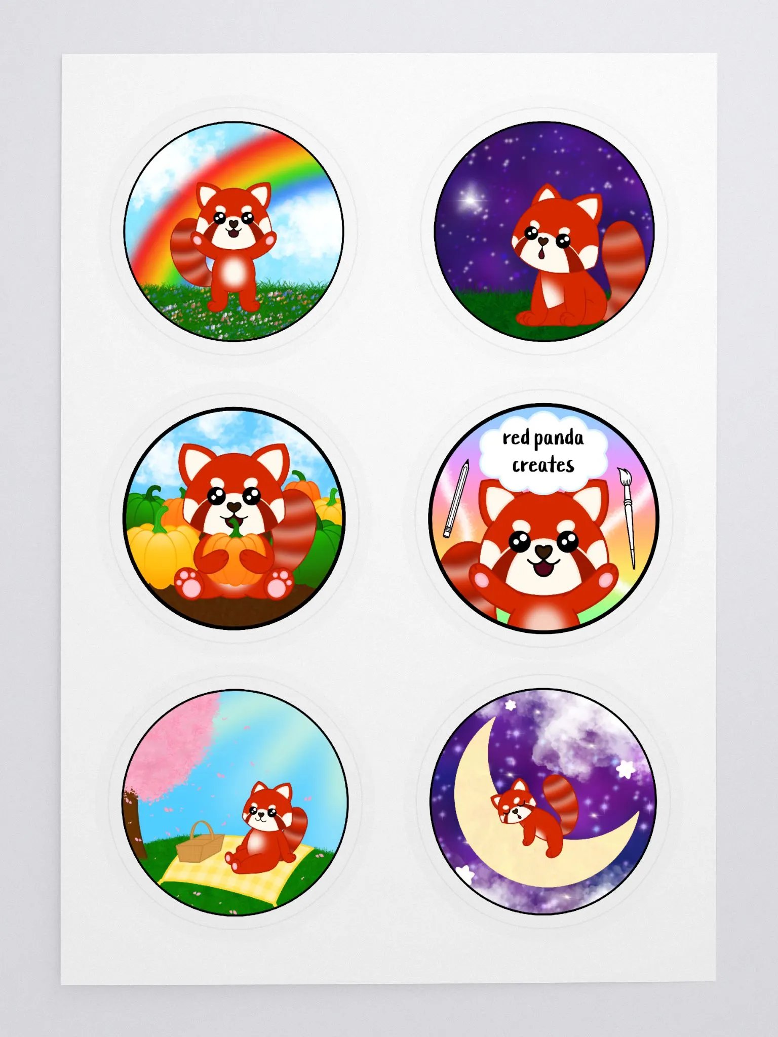 Red Panda Sticker Sheet product image (3)