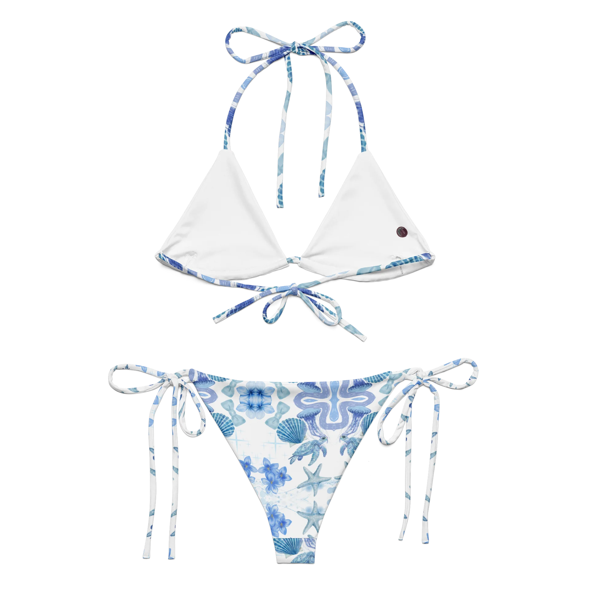 Blue Ocean Bloom String Bikini product image (5)