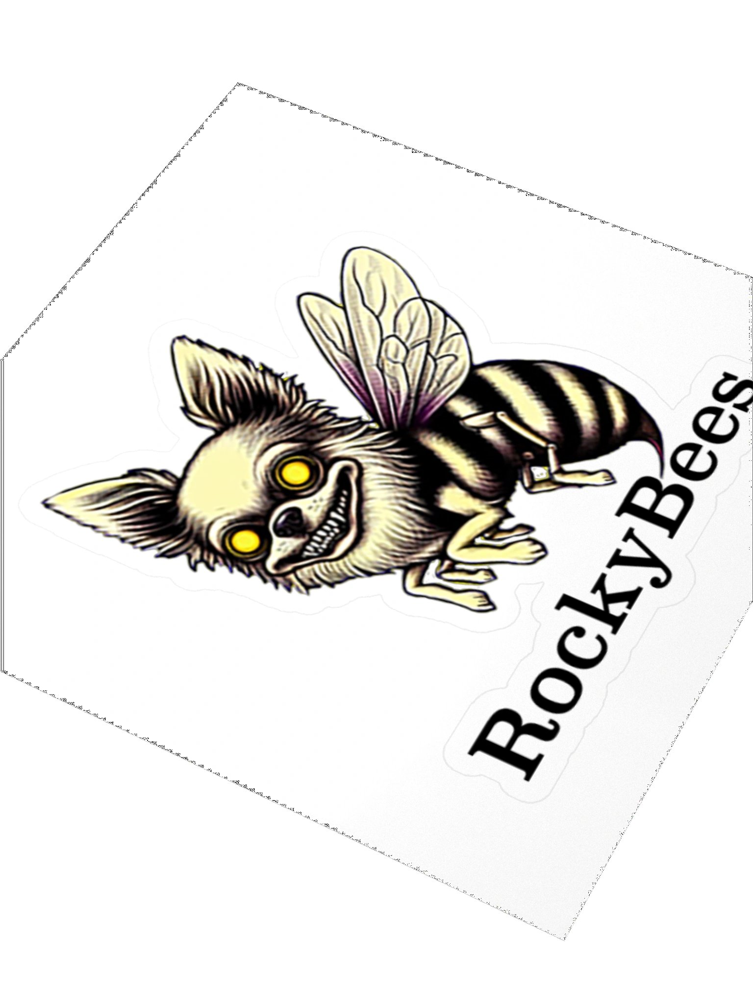Glowing Winged Dog Kiss Cut Sticker product image (3)