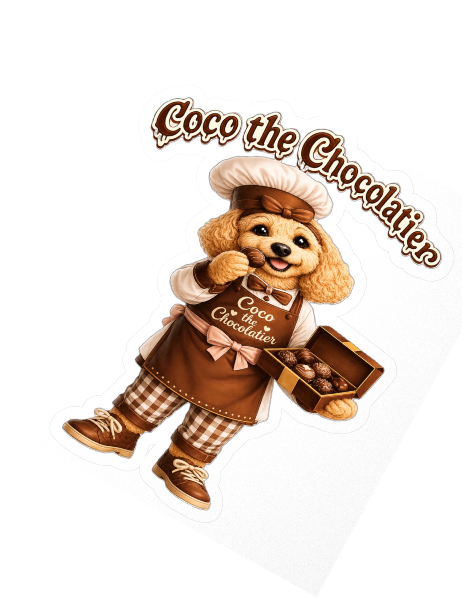 Coco the Chocolatier Dog Kiss Cut Sticker product image (2)