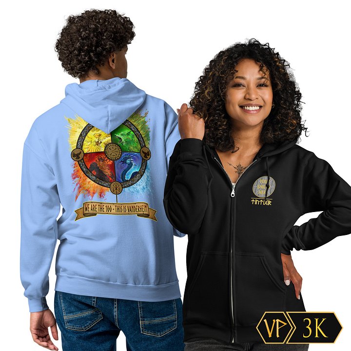 'THE 100' ZIP HOODIE by MIMIDOTB product image (1)