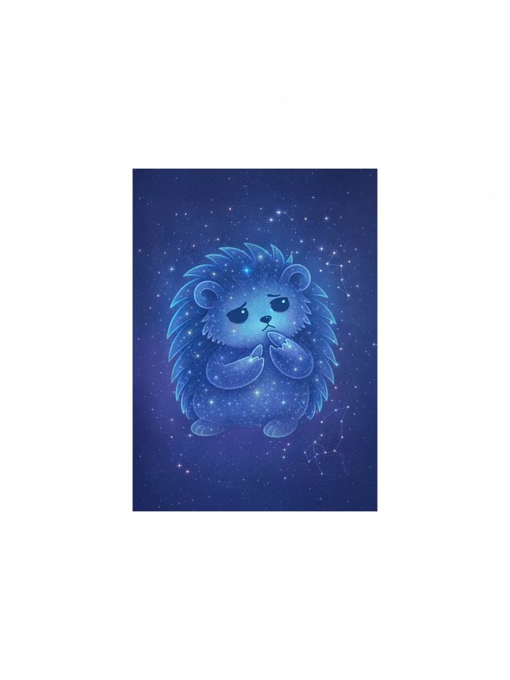 Zodiac hedgie Cancer matte poster product image (4)