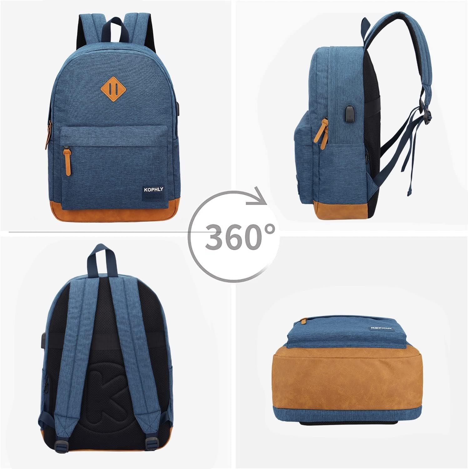 MEEBOY Lightweight Casual Laptop Backpack Unisex Bookbag School Backpack product image (4)