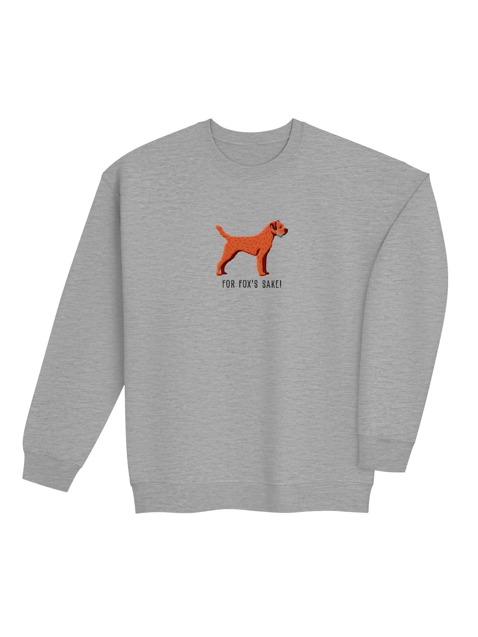 For Fox's Sake! Sweatshirt (Embroidered) of a Border Terrier(Red) product image (7)