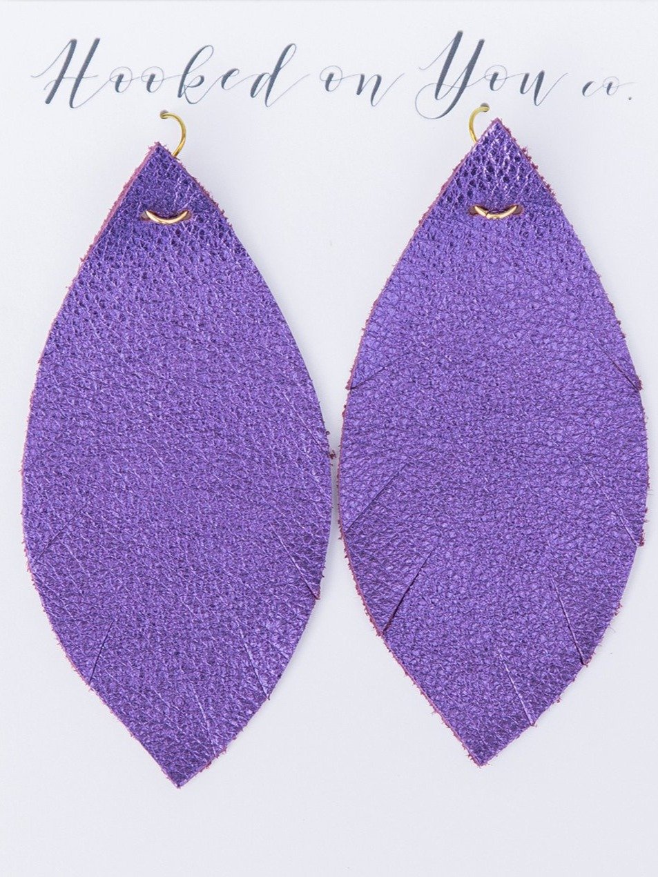 Purple Showstopper Leather Earrings product image (2)