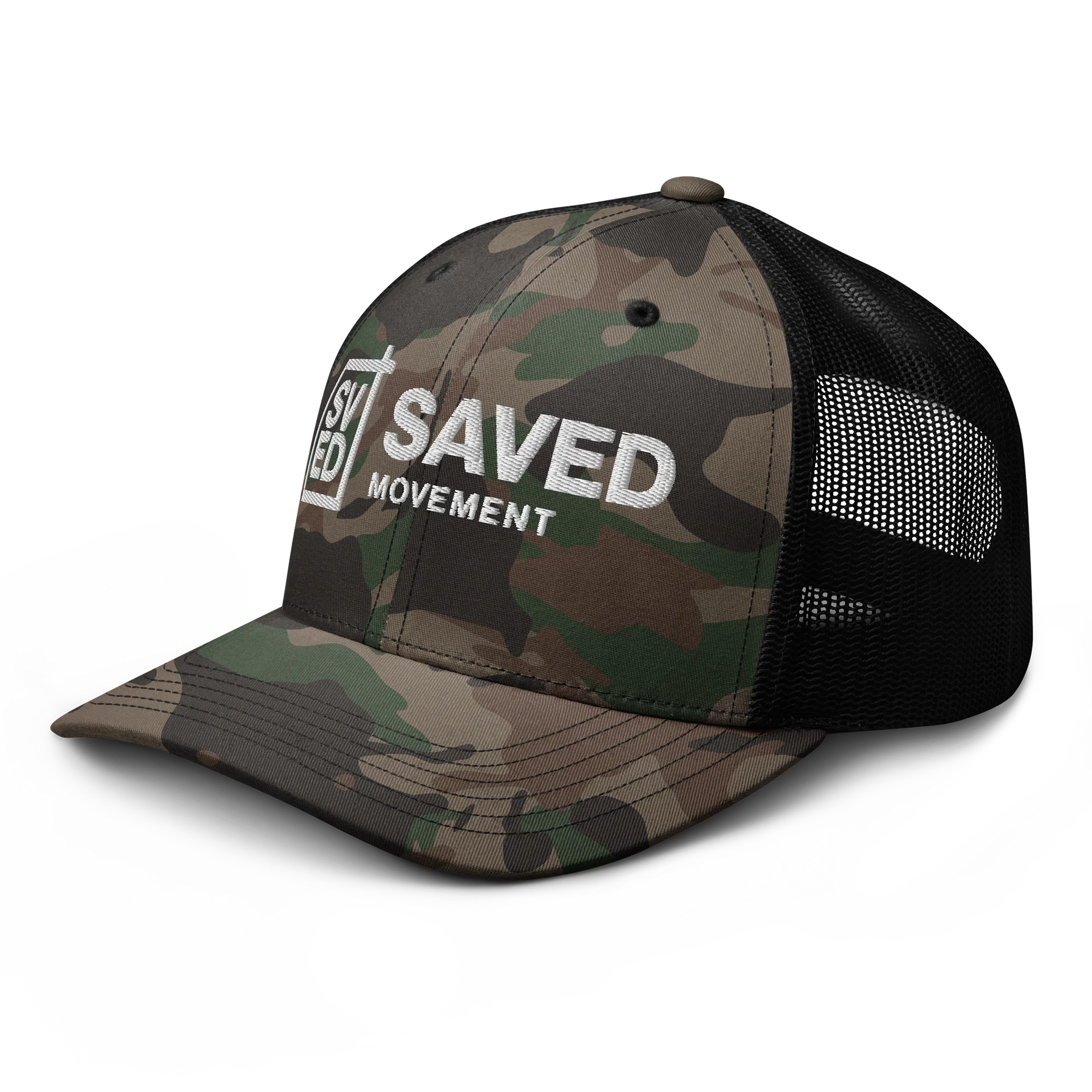 SAVED Movement Camo Trucker Hat product image (4)