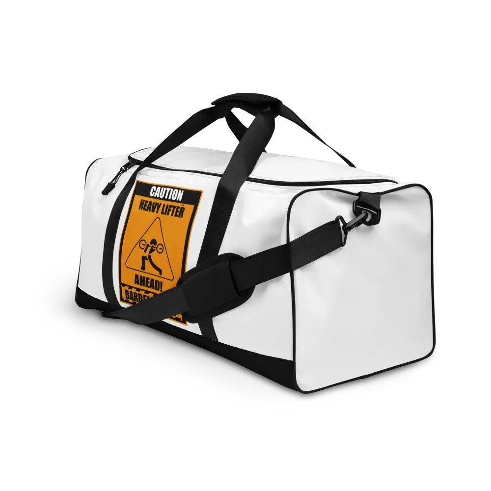 Caution Heavy Lifter Ahead-Barbell Zone Duffle Bag product image (3)