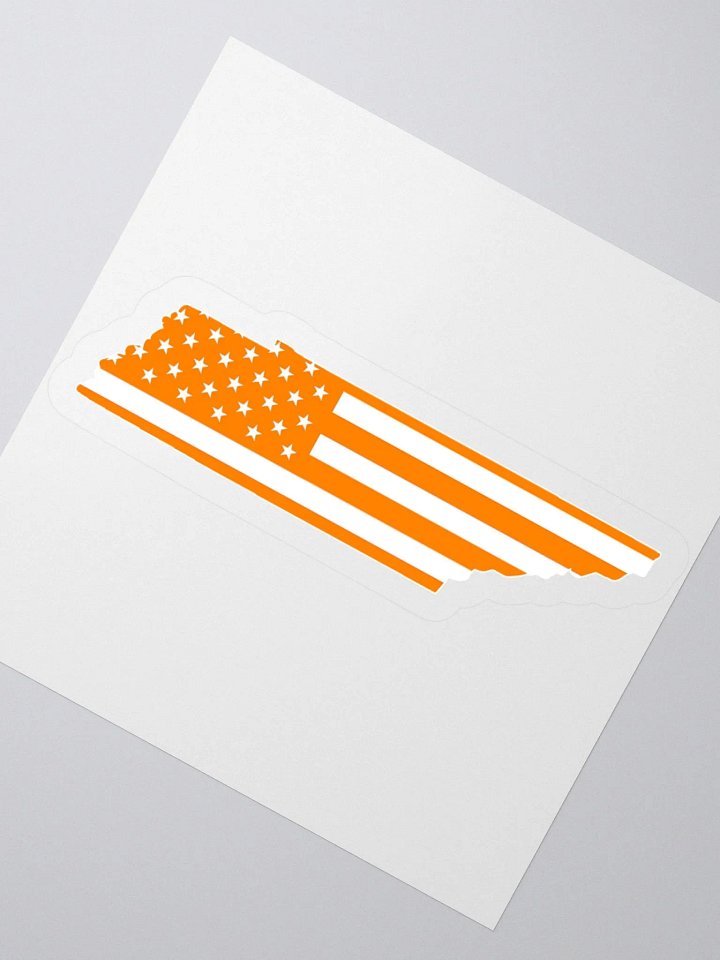 Orange Tennessee State American Flag Sticker product image (8)