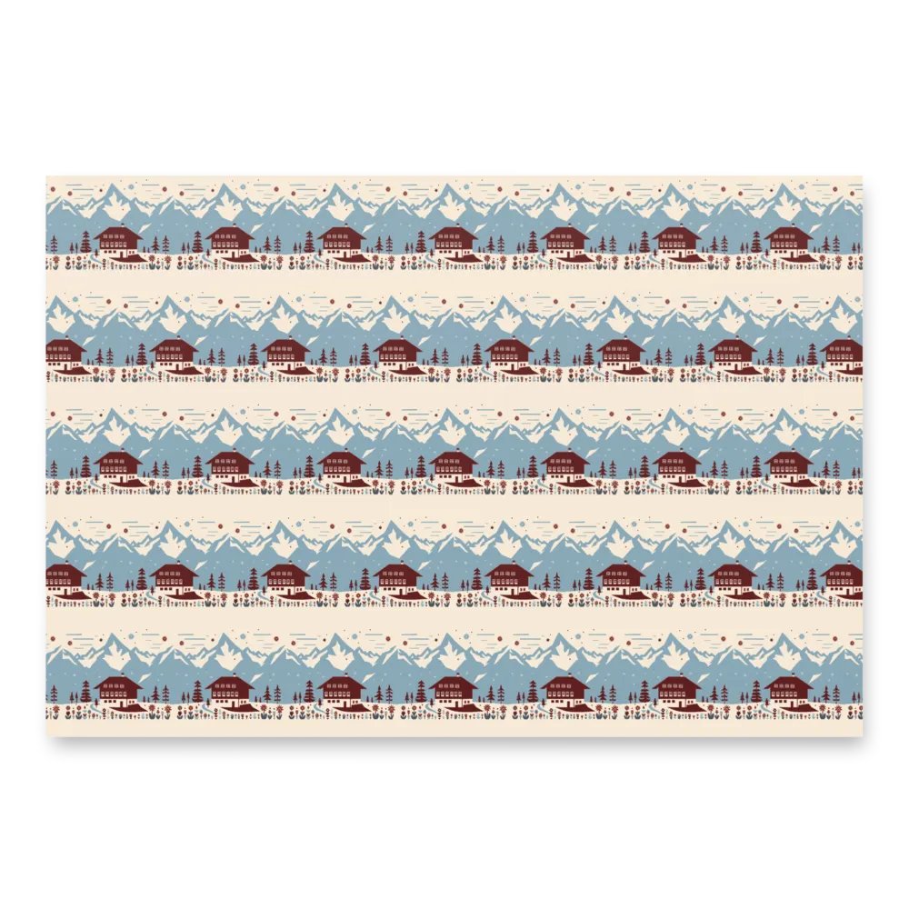 Swiss chalet gift wrap product image (2)