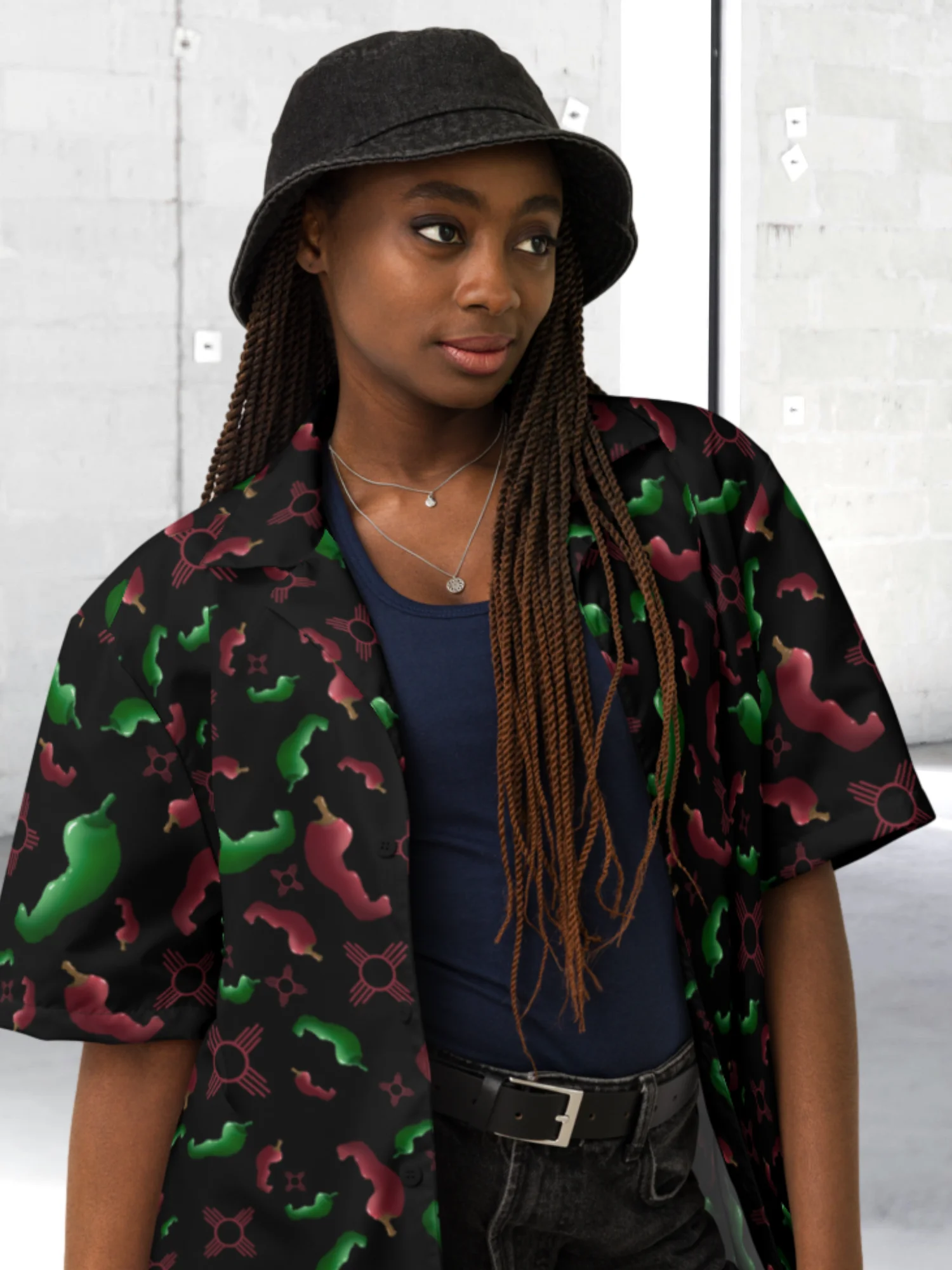 New Mexico Red & Green chile Zia Hawaiian Shirt product image (1)