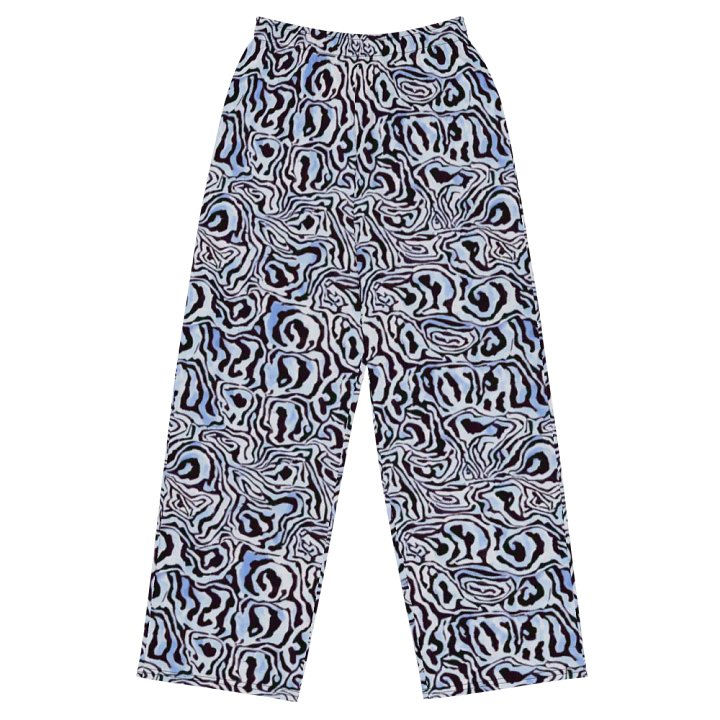 Blue Black Snake Pattern Pants product image (1)