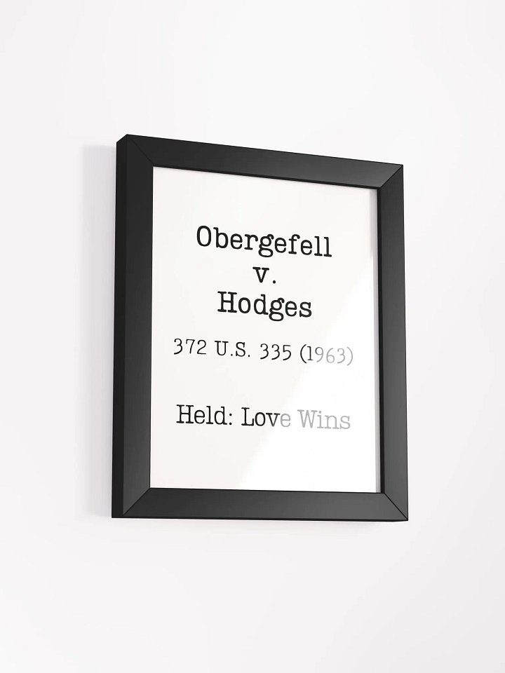 Obergefell v. Hodges "Love Wins" Framed Print product image (1)